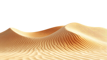 The image showcases a scenic view of golden sand dunes with prominent ripple patterns in an arid desert environment.