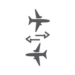 Round trip icon isolated on background, vector, icon.