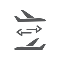 Round trip icon isolated on background, vector, icon.