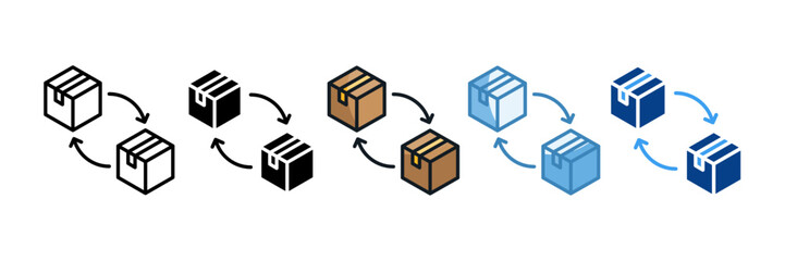 Inventory Turnover Icon Set Multiple Style Collection