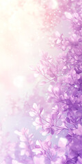 Dreamy pastel blossoms in soft focus with sparkling light
