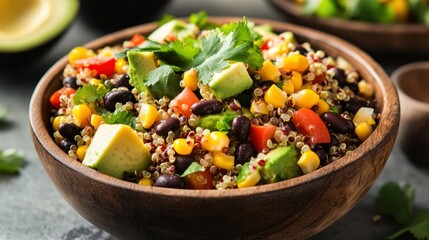 Delicious Quinoa Salad with Avocado, Corn, and Black Beans