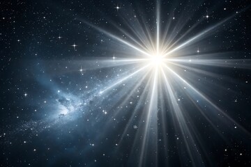 Abstract Lighting Background with Digital Lens Flare in Dark Atmosphere