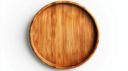 Rustic bamboo serving tray for kitchen decor and tableware display