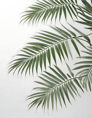 Obraz premium Palm leaves on a soft white background