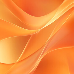 Vibrant abstract orange and yellow curved wave patterns