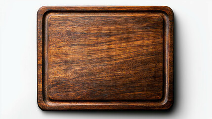 Realistic empty square carving board for kitchen and culinary display