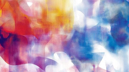 Naklejka premium Abstract Colorful Painting with Vibrant Hues and Dynamic Brushstrokes
