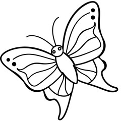 Graceful Sea Butterfly Line Illustration