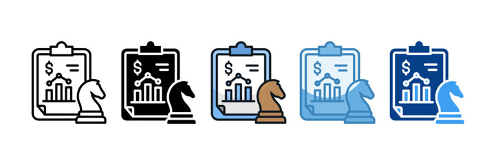 Sales Strategy Icon Set Multiple Style Collection