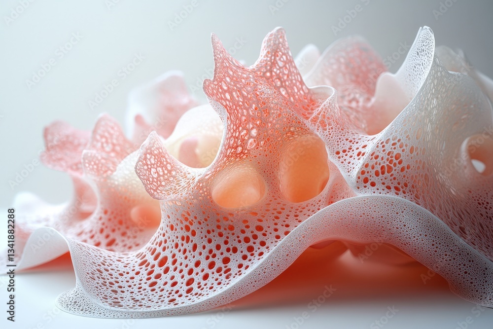 Poster intricate structures adorned with delicate, translucent membranes showcase natural beauty in a strik