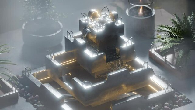 3D Rendering of Abstract Fountain