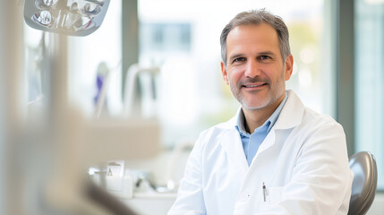 Fototapeta premium Modern Dentist Using Intraoral Scanner for Patient Care in Clinic