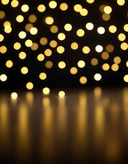  Black background with bokeh lights