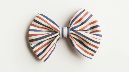 Obraz premium Elegant striped ribbon bow for gift wrapping or craft decoration