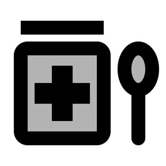 Medicine Bottle with Spoon
