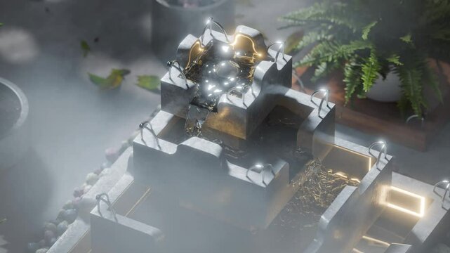 3D Rendering of Abstract Fountain