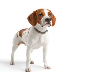 Beagle Standing, Studio Portrait, White Background
