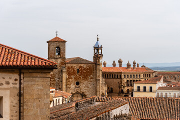 Overlooking Trujillo, Extremadura, Spain, with its striking architecture and terracotta rooftops.
