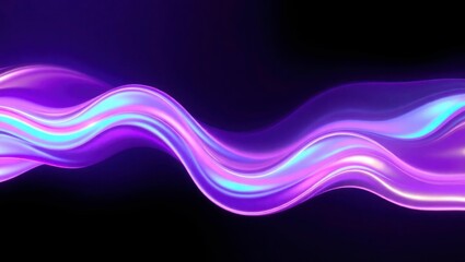 Abstract liquid in bright pink, holographic and shiny colors