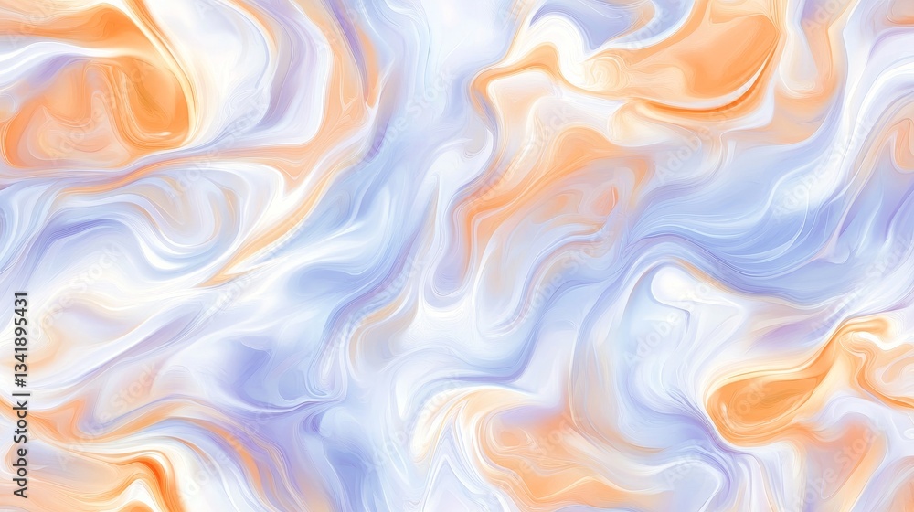 Poster abstract swirls of orange and blue creating a seamless background texture for design use