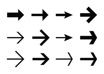 Set of Different Arrow Directions