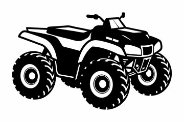 atv all terrain line art silhouette vector illustration