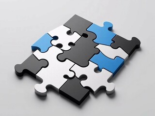 Fototapeta premium Dekoratives Design mit Puzzleteilen
