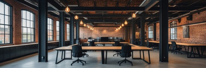 Modern Loft Office Space with Exposed Brick
