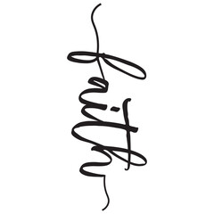 Faith vertical word Symbol of Belief and Trust