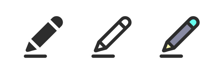 Edit icon set. edit document icon. edit text icon. pencil. sign up