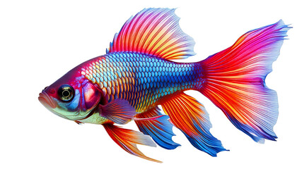 siamese fighting fish on transparent background.