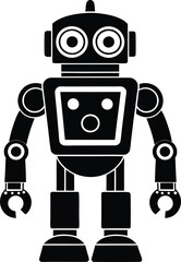 Fototapeta premium robot symbol vector silhouette 