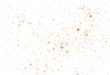 Ground cumin pile, minced caraway isolated on white, top view
