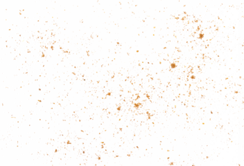 Ground cumin pile, minced caraway isolated on white, top view
