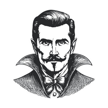 recommend clip art: Vintage Woodcut Portrait of a Mysterious Gothic Gentleman