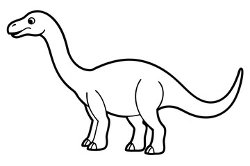 dinosaur line art silhouette vector illustration