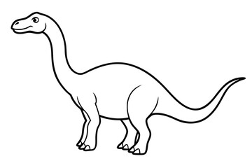 dinosaur line art silhouette vector illustration
