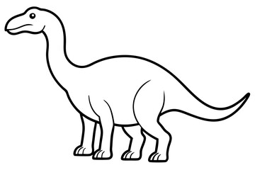 dinosaur line art silhouette vector illustration