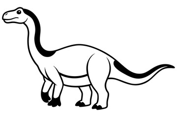dinosaur line art silhouette vector illustration