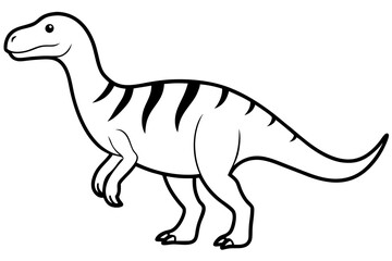 dinosaur line art silhouette vector illustration