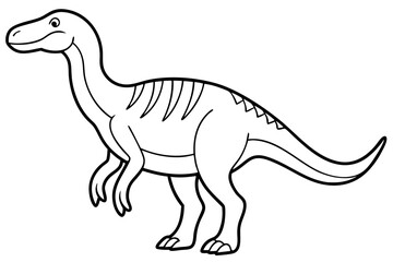 dinosaur line art silhouette vector illustration