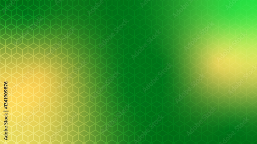 Poster green and yellow blurred texture with geometric pattern. green and yellow geometric abstract backgro