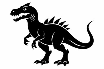 dinosaur line art silhouette vector illustration