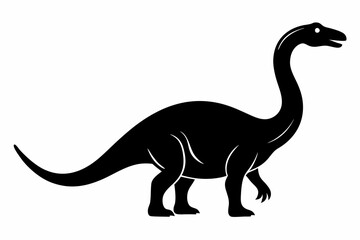 dinosaur line art silhouette vector illustration