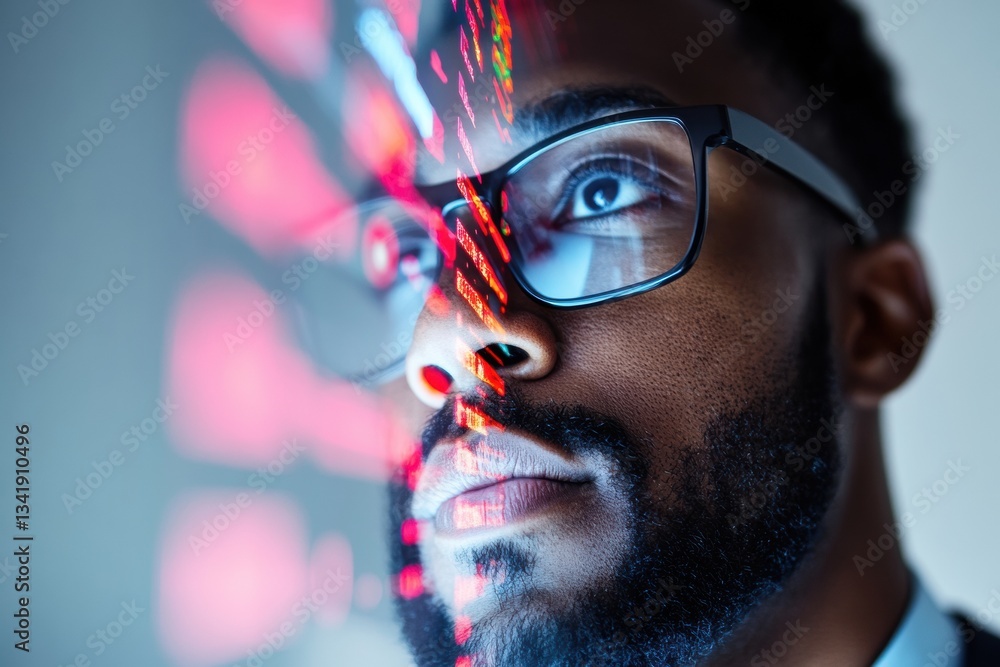 Aufkleber Cybersecurity Visualization Immersive AI-Powered Data Privacy Dashboard with Augmented Reality Insights for Next-Gen Digital Transformation and Ethical Tech Innovation