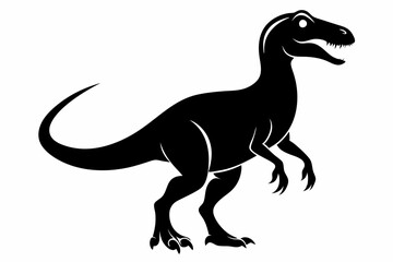 dinosaur line art silhouette vector illustration