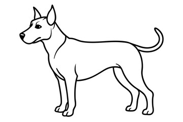 dog line art silhouette vector illustration