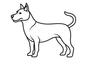 dog line art silhouette vector illustration