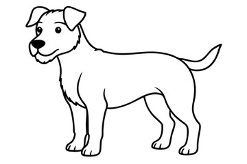dog line art silhouette vector illustration